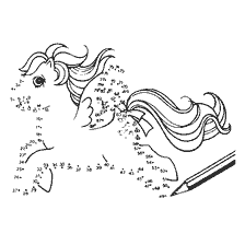 Färbung "Mein kleiner Pony" - die Punkte verbinden