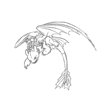 coloring page: Coloring Hiccup and Toothless from How to Train Your Dragon