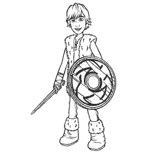 coloring page: Coloring Hiccup Bloodthirsty Karasik III from How to Train Your Dragon