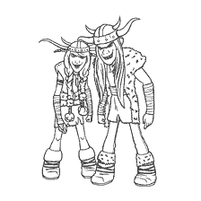 coloring page: Drawing by Zabiyaki and Toughsters Thorston from the cartoon How to Train Your Dragon