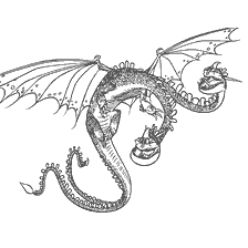 coloring page: Coloring Nightmare Buckleheads from How to Train Your Dragon