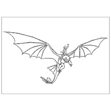 coloring page: Coloring with Hiccup on the Back
