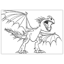 coloring page: Coloring the dragon Evil snake from the cartoon How to tame the dragon