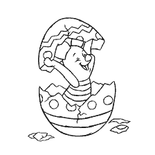 Piglet bursts from a colored egg
