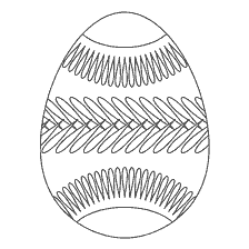 página para colorear: Pintura huevo de Pascua con patrones