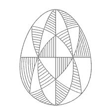 página para colorear: Dibujo para pintura Huevo de Pascua en el estilo de pisank