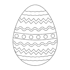 página para colorear: Pintura huevo de Pascua con patrones