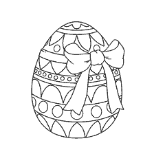 página para colorear: Pintura Huevo de Pascua con patrón decorativo y arco