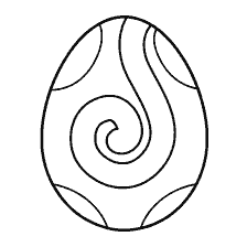 página para colorear: Pintura huevo de Pascua con hermosas líneas y patrones