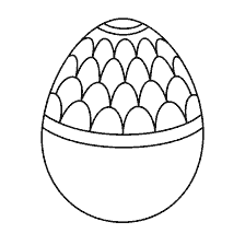 página para colorear: Huevo de Pascua para colorear