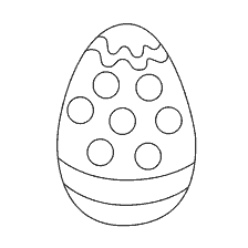 página para colorear: Pintura huevo de Pascua con patrones