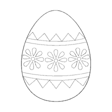 página para colorear: Pintura Huevo de Pascua con patrón floral