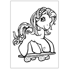 klein ponie, my klein ponie op 'n skaatsplank