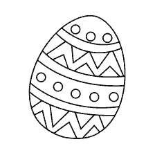 página para colorear: Pintura huevo de Pascua con diferentes patrones