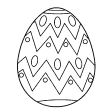 página para colorear: Pintura huevo de Pascua con patrones de zigzag