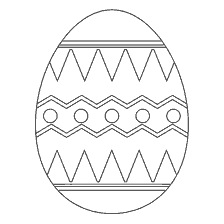 página para colorear: Huevo de Pascua con patrones para colorear