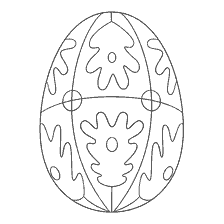 página para colorear: Huevo de Pascua para colorear con patrones