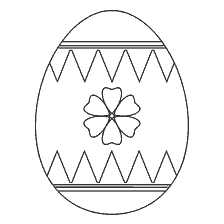 página para colorear: Pintura huevo de Pascua con flores y patrones geométricos