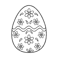 página para colorear: Colorear huevos de Pascua Pisanka con flores y patrones