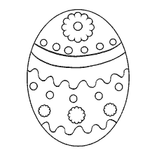 página para colorear: Pintura huevo de Pascua con patrones florales