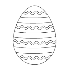 página para colorear: Pintura huevo de Pascua con patrones ondulados