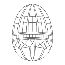 página para colorear: Pintura Huevo de Pascua con Patrones
