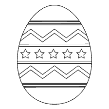 página para colorear: Huevo de Pascua con patrones para colorear