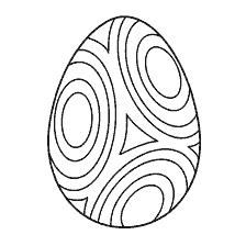 página para colorear: Pinturas Huevo de Pascua con patrones geométricos