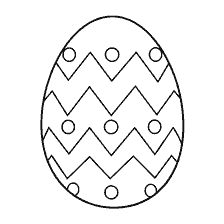 página para colorear: Pintura huevo de Pascua con patrón de zigzag