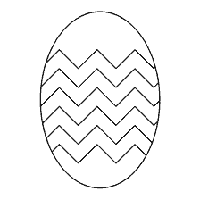 página para colorear: Pintura huevo de Pascua con líneas zigzag