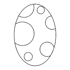 página para colorear: Pintura Huevos de Pascua con círculos