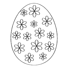 página para colorear: Pintura Huevo de Pascua con Flores