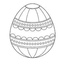 página para colorear: Coloración de huevo de Pascua