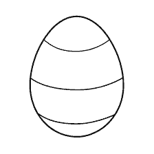 página para colorear: Imagen contorno de huevo de Pascua para colorear
