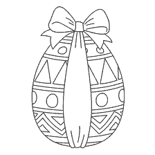 página para colorear: Pintura Pascua Huevo con arco