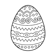 página para colorear: Pintura huevo de Pascua con patrones