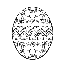 página para colorear: Impresora para Pintura Huevo de Pascua