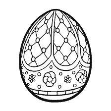 página para colorear: Pintura de un huevo de Pascua para colorear