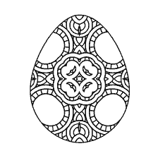 página para colorear: Pintura Pintura Pintura Pintura de Huevo de Pascua con Patrón