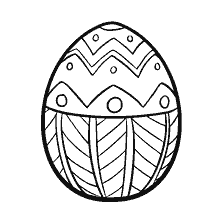 página para colorear: Pintura huevo de Pascua con patrón