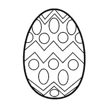 página para colorear: Huevo pintado de Pascua con patrones