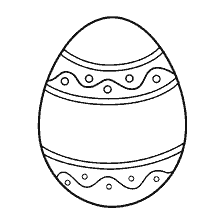 página para colorear: Pintura Huevos de Pascua con patrones