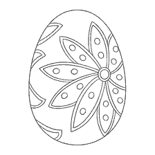 página para colorear: Imagen de pintura Huevo de Pascua con patrón floral
