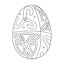 página para colorear: Colorear huevos de Pascua Pisanka con patrones