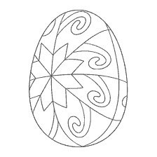 página para colorear: Pintura de un huevo de Pascua para colorear