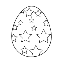 página para colorear: Pintura Huevo de Pascua con estrellas