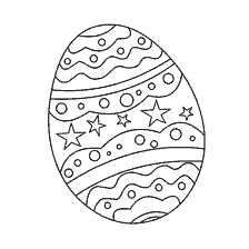 página para colorear: Huevo de Pascua para colorear con patrones