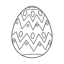 página para colorear: Pintura huevo de Pascua con patrones