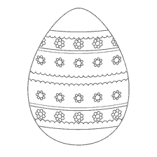 página para colorear: Pintura Huevo de Pascua con flores