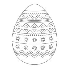 página para colorear: Huevo pintado para colorear